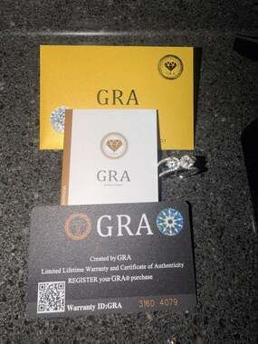 GRA Certified Moissanite Double Band Crossover Ring